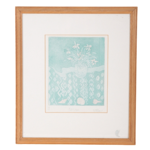 163 - KATE SHAW (B.1958) 'Snowdrops and Sea' signed, titled and numbered 6/10 in pencil to the margin, etc... 