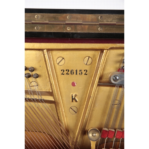 169 - STEINWAY & SONS: A MODEL K 'VERTEGRAND' UPRIGHT PIANO circa 1924, serial number 226152, in bright eb... 