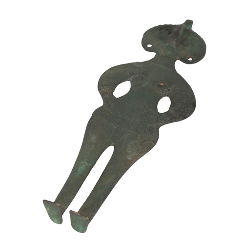 223 - A BRONZE INCENSE BURNER in the form of a recumbent leopard, the surface of the metal with extensive ... 