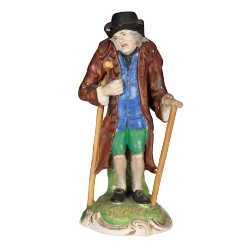 255 - A 19TH CENTURY BLOOR DERBY PORCELAIN FIGURE OF A CHILD IN AN ARMCHAIR c. 1835-40, modelled by John W... 