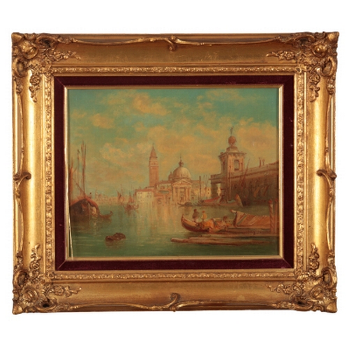 289 - ALFRED POLLENTINE (1836-1890) A pair of Venetian canal scenes signed, oils on canvas, each 23cm x 29... 