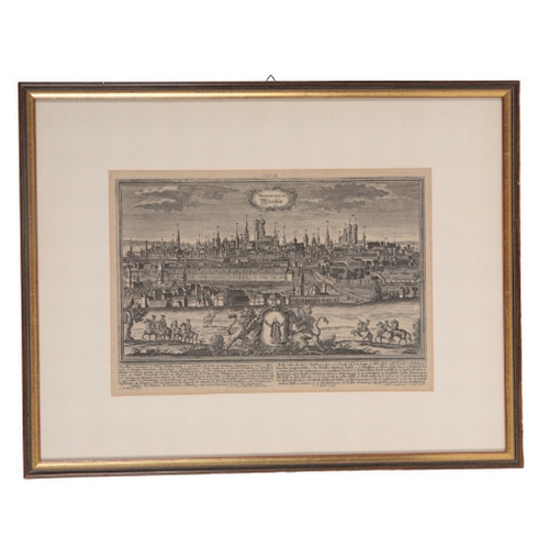 309 - A GROUP OF FOUR ENGRAVINGS including an image of Solitude palace, 8cm x 12cm, a rural scene from Pul... 