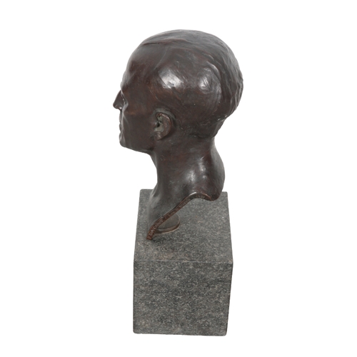 372 - P. RAMADANOF., A BRONZE BUST OF A GENTLEMAN early 20th century, inscribed 'P. Ramadanof, Lido Di Ven... 