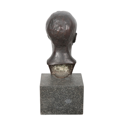 372 - P. RAMADANOF., A BRONZE BUST OF A GENTLEMAN early 20th century, inscribed 'P. Ramadanof, Lido Di Ven... 