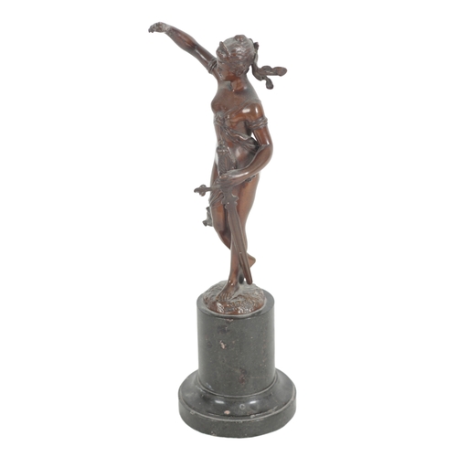 382 - AFTER HERMANN EICHBERG (act.c.1900) A BRONZE FIGURE OF JUSTICE late 19th/early 20th century, signed ... 