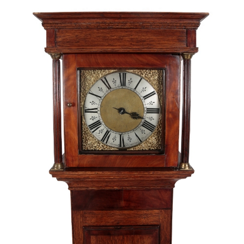 449 - AN 18TH CENTURY OAK LONGCASE CLOCK BY JOHN NETHERCOTT, CHIPPING NORTON the 24cm dial with silvered c... 