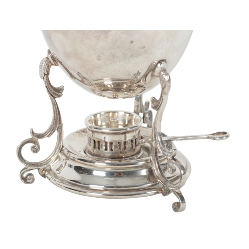 45 - AN EARLY 20TH CENTURY SILVER PLATED EGG CODDLER by Walker & Hall, of ovoid shape, the cover with eag... 