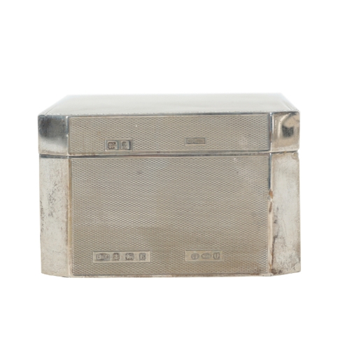 47 - A GEORGE V SILVER RECTANGULAR CIGARETTE BOX by Beddoes & Co, Birmingham 1929, with scrolled border, ... 