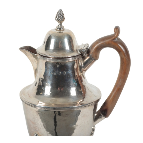 51 - A VICTORIAN SILVER MINIATURE HOT WATER POT by Nathan & Hayes, Birmingham 1892, of 18th Century desig... 