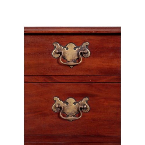 511 - A GEORGE III MAHOGANY CHEST OF DRAWERS late 18th century, with a moulded rectangular top over gradua... 