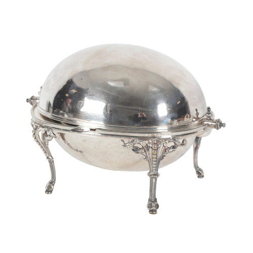 67 - A PAIR OF SILVER PLATED RECTANGULAR ENTREE DISHES AND COVERS of 18th Century style, with gadrooned r... 