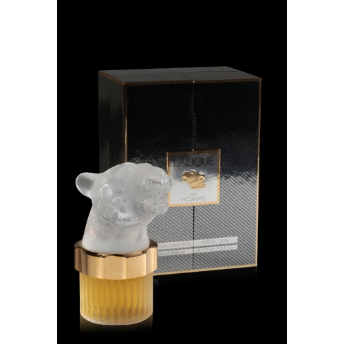 76 - LALIQUE FLACON COLLECTION POUR HOMME 'PANTHERE' 2004 limited edition, numbered A068, with box and ce... 