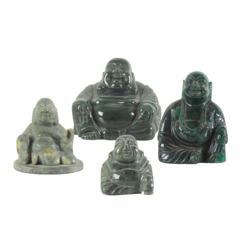 15 - A COLLECTION OF NINETEEN CHINESE BUDDHAS predominantly rock crystal and carved soapstone, the talles... 