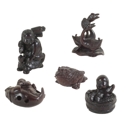 96 - A COLLECTION OF NINE JAPANESE NETSUKE the tallest 5.5cm high, partially signed (9)

Provenance: purc... 