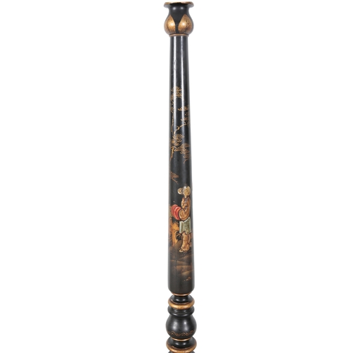 191 - A LATE 19TH CENTURY CHINOISERIE STANDARD LAMP 150cm long