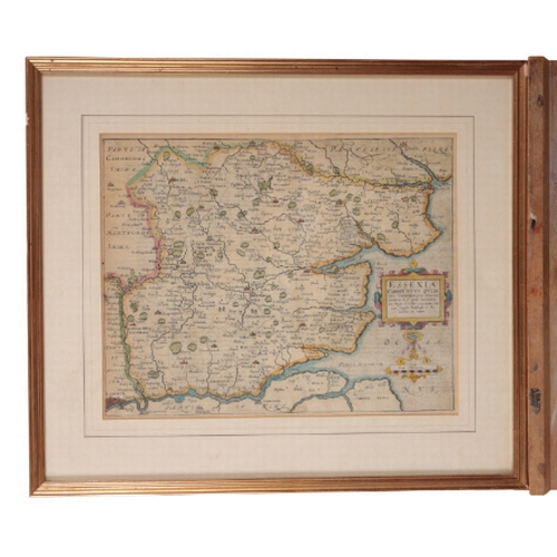 232 - ROBERT, âCARTE DES GRANDES ROUTES DâANGLETERREâ¦.â coloured engraving, 47cm x 57cm, in later ... 