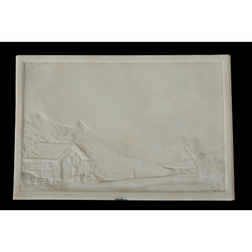 257 - SIX 19TH CENTURY LITHOPANE PANELS various sizes, the largest 13.5cm x 9.5cm and depicting a country ... 