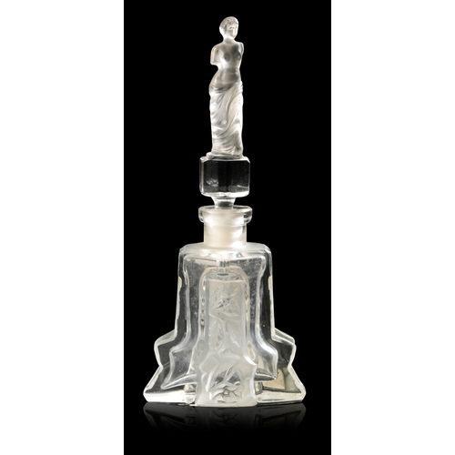 614 - JOSEPH HOFFMAN (1870-1956): A VENUS DE MILO CRYSTAL SCENT BOTTLE the facet cut bottle with zigzag lo... 