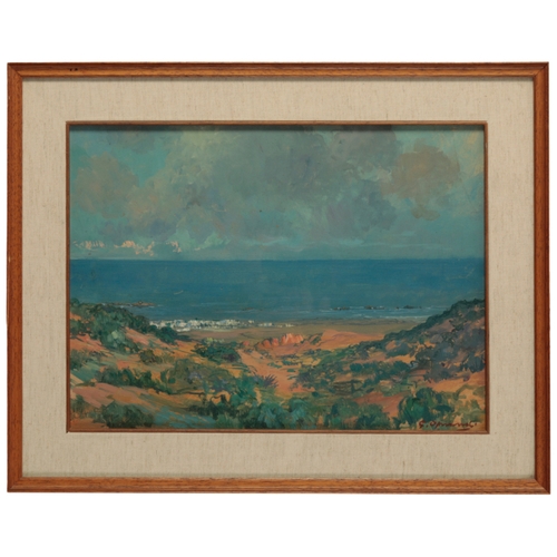 311 - *GIORGIO OPRANDI (1883-1962) 'Brava, Somalia' Coastal landscape, signed lower right, titled verso, o... 