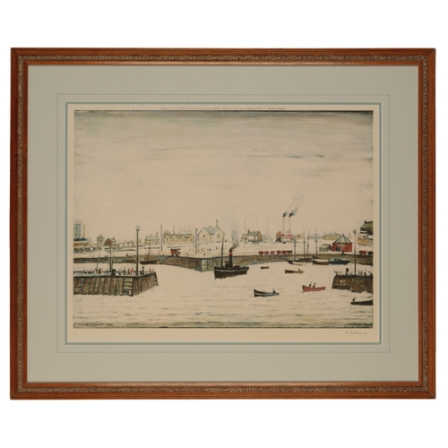 319 - *LAURENCE STEPHEN LOWRY (1887-1976) 'The Harbour' signed in pencil to the margin lower right, Fine A... 