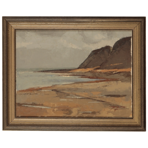 337 - *JAMES FRY (1911-1985) Purbeck coastal landscape, Dorset monogrammed lower right, oil on board, 30cm... 