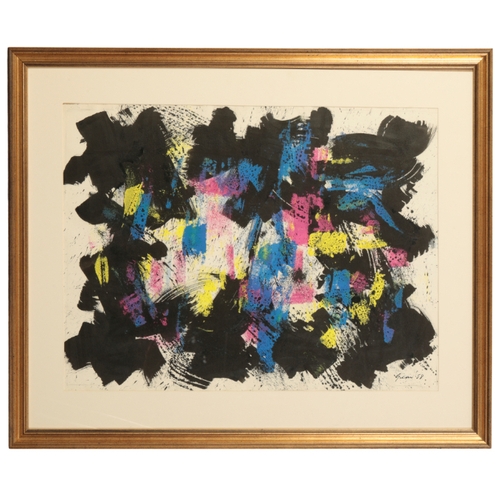 344 - *WILLIAM GEAR (1915-1997) 'Sweet Centre - Dec 1958' abstract composition, signed and dated lower rig... 