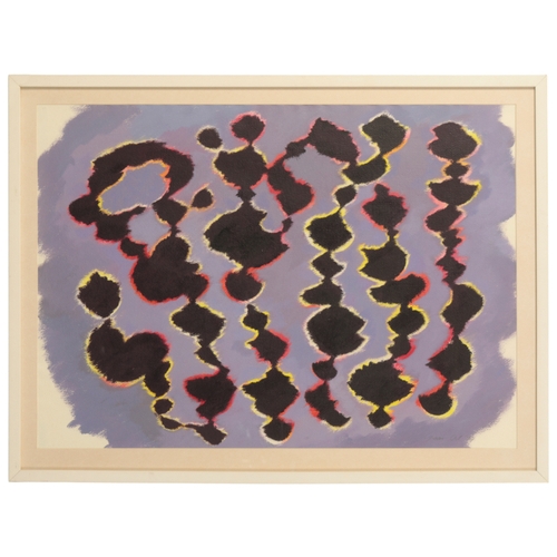 345 - *WILLIAM GEAR (1915-1997) 'Dark Cloud - Oct 1974' abstract composition, signed and dated lower right... 