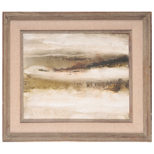 358 - *PADRIAG MACMIADHACHAIN (1929-2017) Abstract landscape study signed in pencil lower right, oil on bo... 