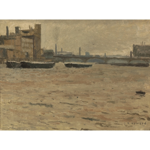 375 - *KEN HOWARD (1932-2022)  A view of the Thames signed 