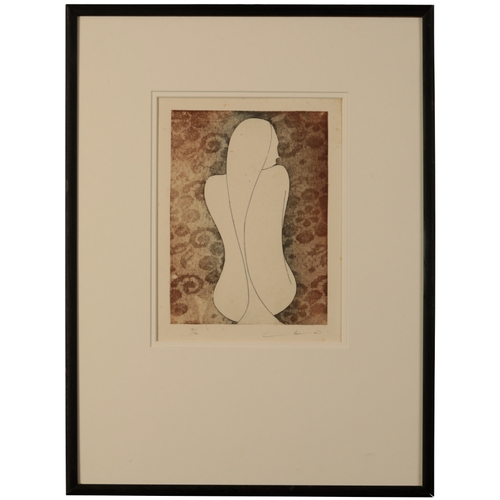 389 - CONTINENTAL SCHOOL, 20TH CENTURY Female nude study indistinctly signed and numbered 13/100 in pencil... 