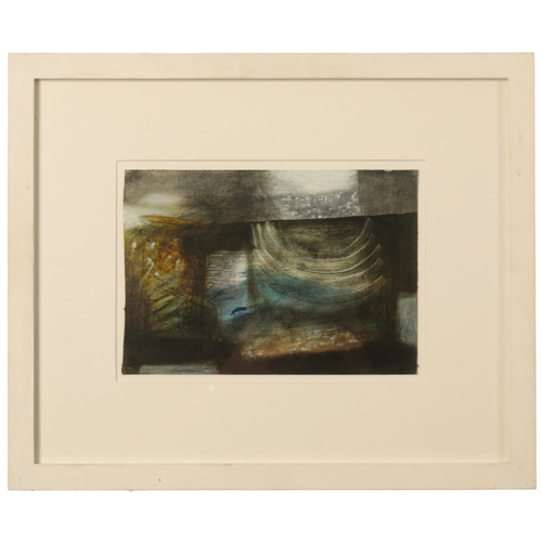 424 - *BONNIE BROWN (b. 1952) 'Veiled Forms' abstract composition, signed lower right, titled and dated 19... 