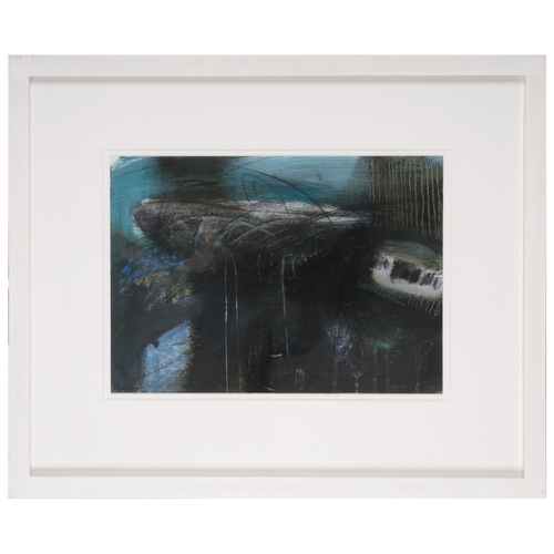 425 - *BONNIE BROWN (b. 1952) 'Enduring Rain' abstract composition, signed lower right, titled and dated 1... 