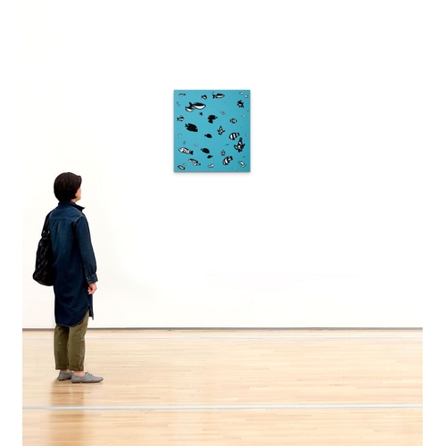 441 - *JULIAN OPIE (B.1958) 'We Swam Amongst The Fishes' signed and numbered 131/160 in black marker verso... 