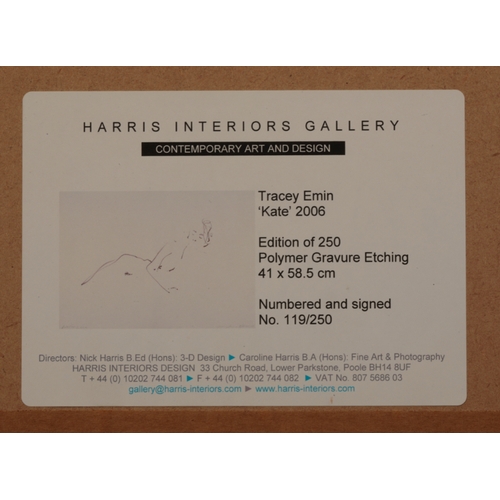 443 - *TRACEY EMIN (B. 1963) 'Kate  Moss' 2006, signed, titled, dated and numbered 117/250 in pencil, poly... 