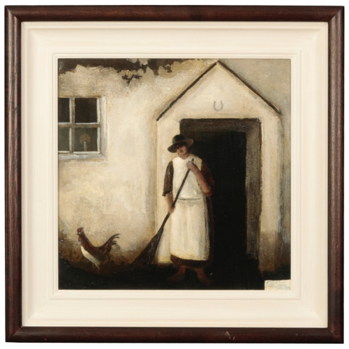 447 - *JOHN CAPLE (b. 1966) 'A Birch Twig Besom Charm, 2004' signed and titled lower right, mixed media on... 