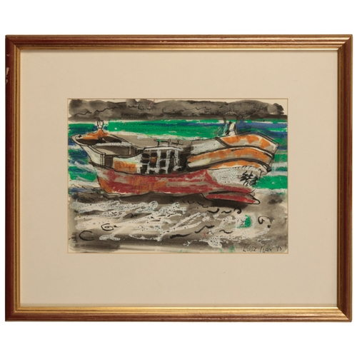 448 - *LUKE PIPER (b. 1966) 'Shipwreck, Mombasa, Kenya' signed and dated '95 lower right, mixed media on p... 