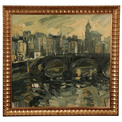 451 - *COLIN DAVIDSON (B.1968) 'The Liffey Quays, Dublin' signed and dated (20)10 lower right, oil on canv... 