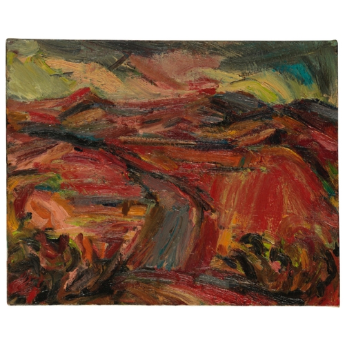 452 - *STEVEN HAIGH (20th Century) 'Landscape, N. Yorkshire' abstract landscape, signed, titled and dated ... 