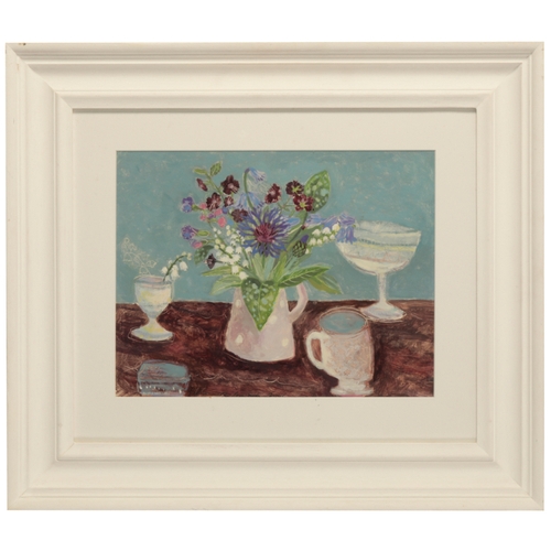 460 - *VANESSA BOWMAN (B. 1970) 'Spring Flowers' still life study, signed and dated 2006 lower left, oil o... 