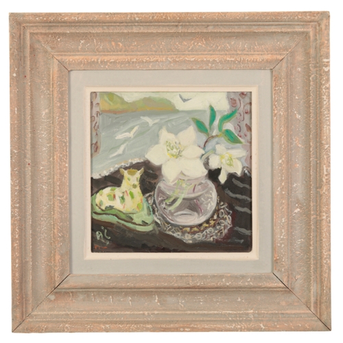 478 - *ANTHEA CRAIGMYLE (1933-2016) 'Still life with pottery sheep' monogrammed lower left, signed and tit... 