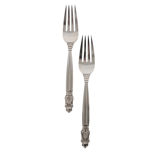 663 - GEORG JENSEN: A SILVER HANDLED 'ACORN' CUTLERY SERVICE designed by Johan Rohde, comprising twelve sp... 