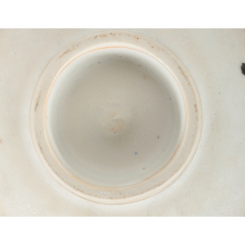 680 - *EMMANUEL COOPER (1938-2012) Footed bowl 1979, porcelain, cream crackle glaze with manganese rim run... 