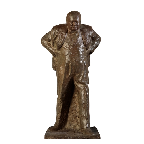 514 - *OSCAR NEMON (1906-1985) Sir Winston Churchill, KG, OM, CH, TD, DL, FRS, RA (1874-1965) A bronze 'ma... 