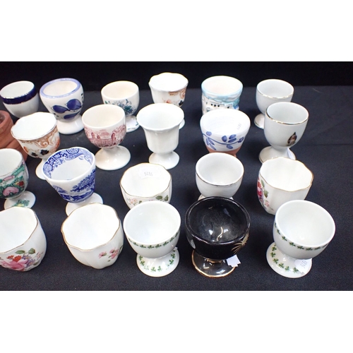 119 - A COLLECTION OF EGG CUPS Royal Crown Derby, Haviland, Spode and others