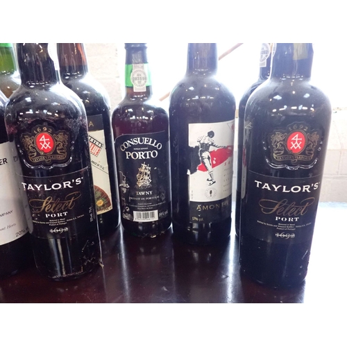 162 - ROYAL OPORTO FINE PORT six 1 litre bottles with Taylors Select Port (3), one bottle of port and two ... 