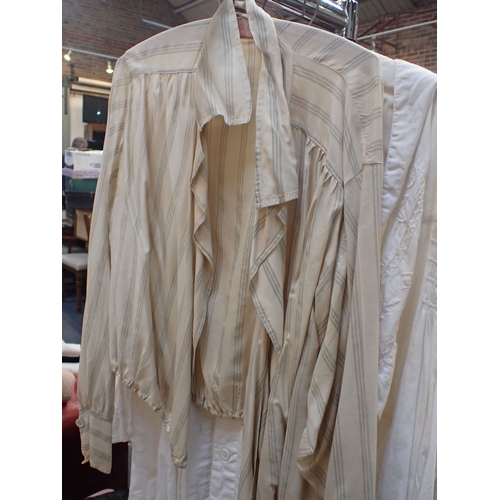 173 - A COLLECTION OF VINTAGE WHITE LINEN GARMENTS (7)