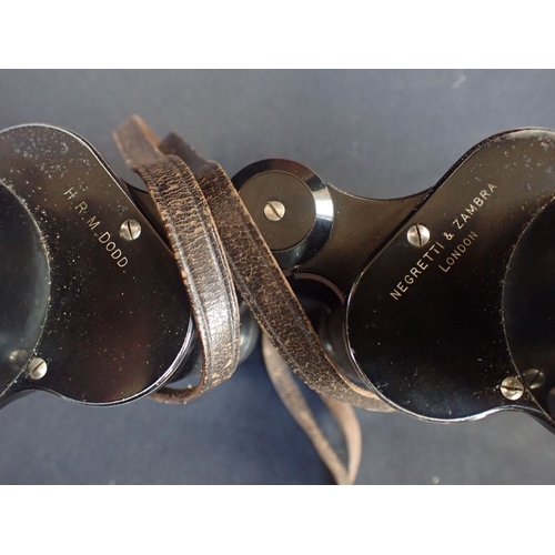 247 - CARL ZEISS BINOCULARS: RETAILED BY NEGREETTI & ZAMBA, LONDON bonoculars stamped Negretti & Zambra an... 