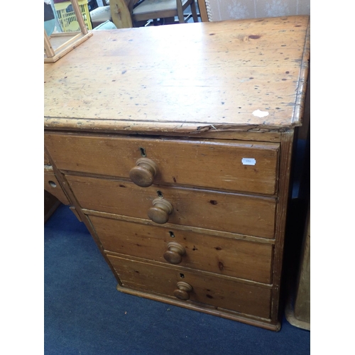 635 - A 19TH CENTURY PINE DESK 175 x 58 x 77cm high