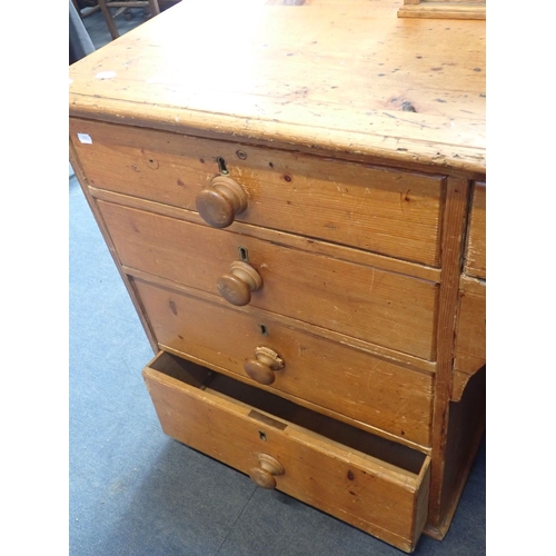 635 - A 19TH CENTURY PINE DESK 175 x 58 x 77cm high