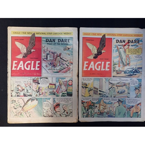 455 - COLLECTION OF EAGLE COMICS - VOL 1 (1-52), VOL 2 (1-52), VOL 3 (1-18) in read condition